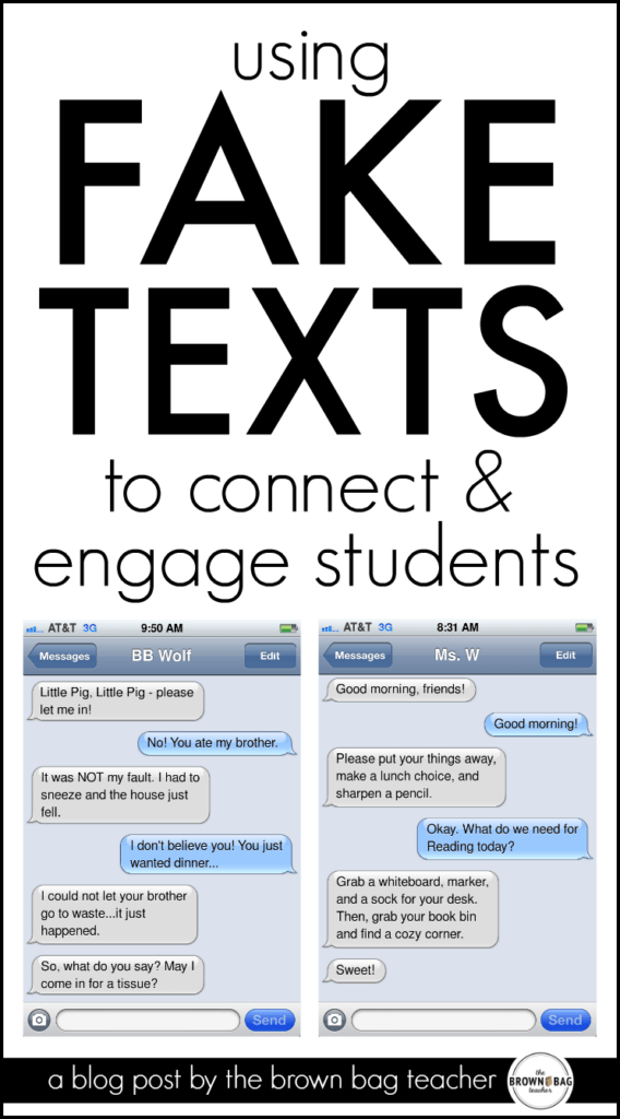 Texting in the classroom, ifaketext