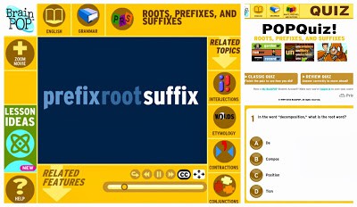 Free quiz on root words prefixes and suffixes