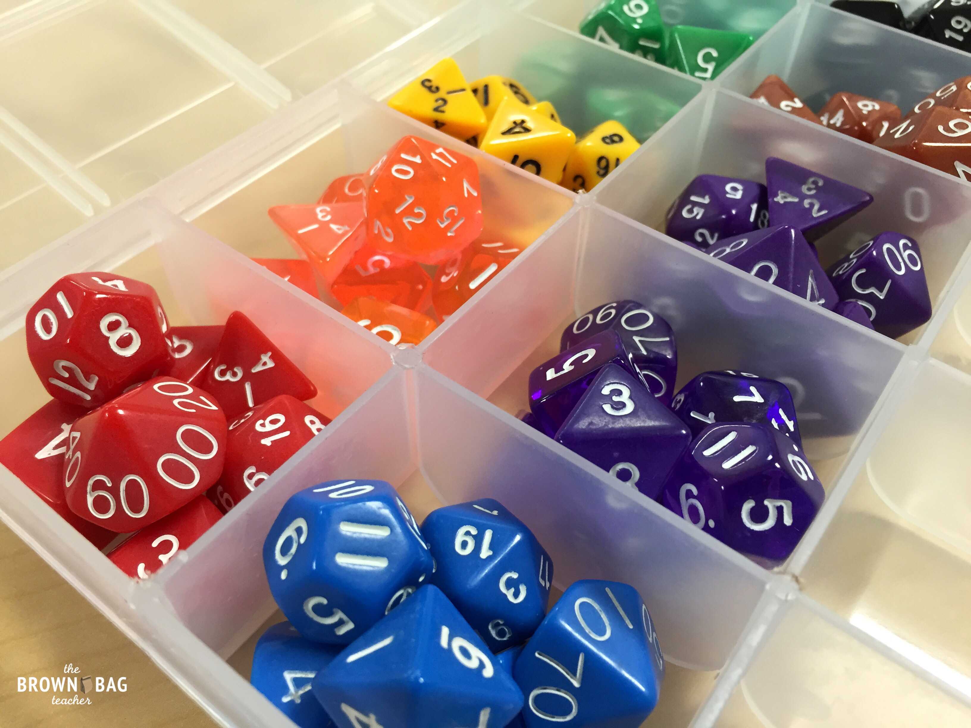 Guided math dice