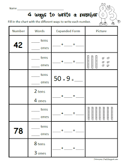place value practice sheet