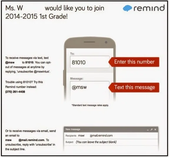 Remind parentletter
