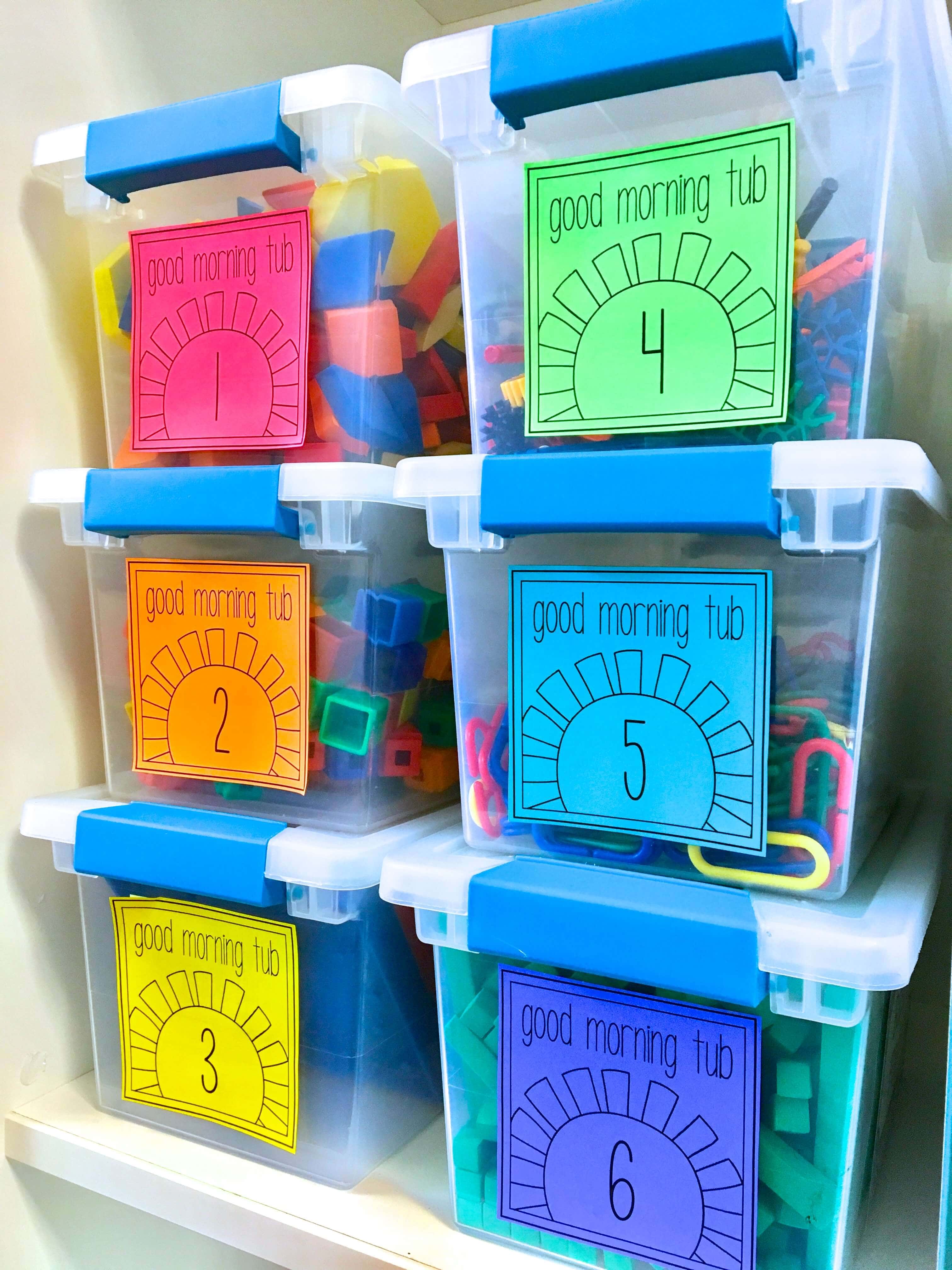 August Morning Bins Task Box - Simply Kinder