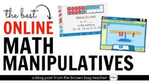 Math Manipulatives offer students a real, hands-on way to explore a mathematical concept, build their own meaning, and help develop number sense!