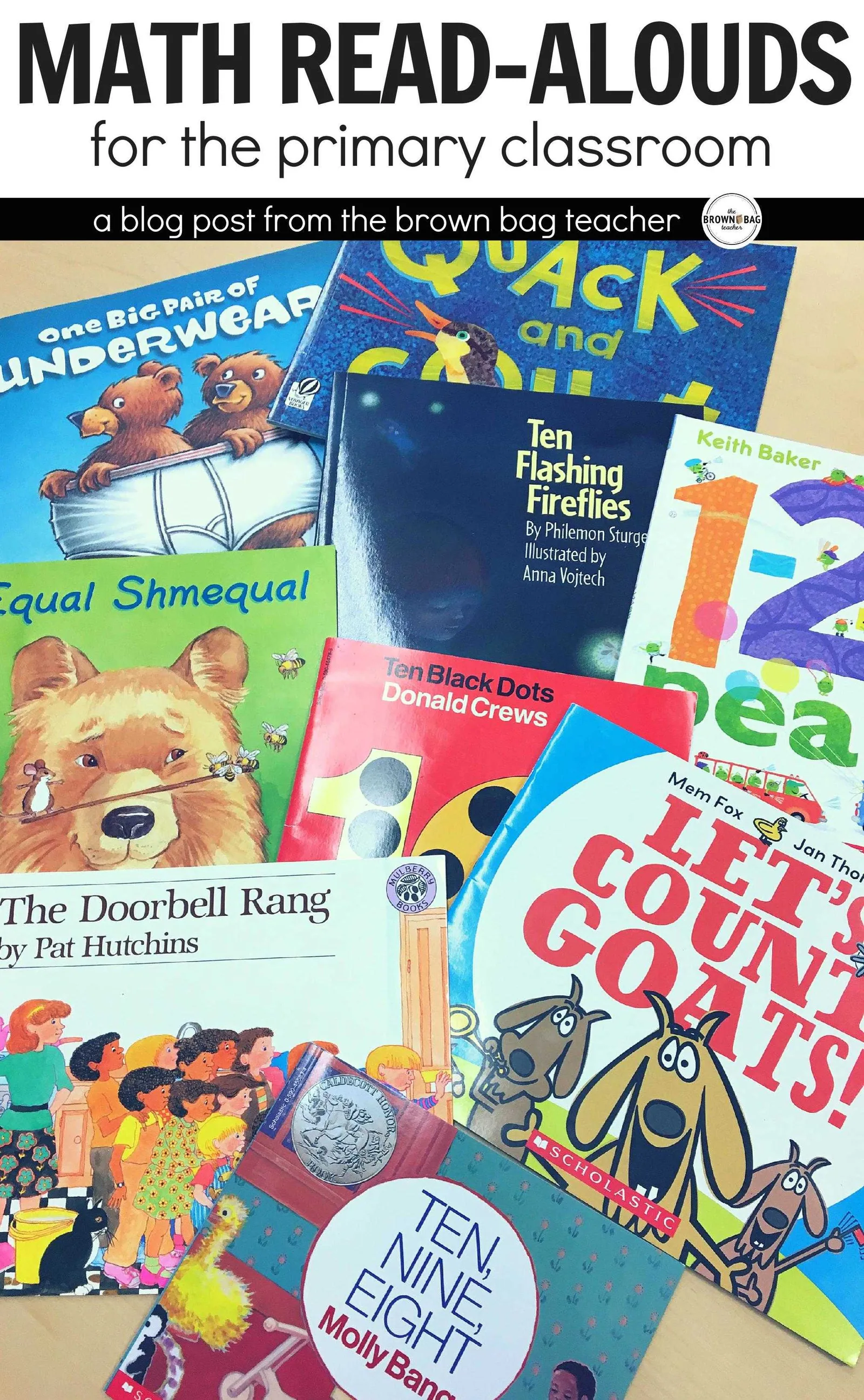 Math mentor texts are the perfect 'hook' for math mini-lessons. These 5 read alouds are just-right for fostering strong number sense in primary learners.