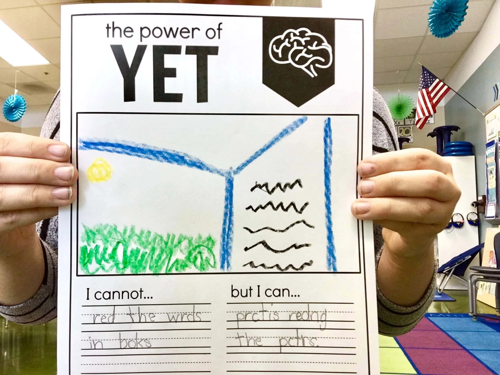 Encourage students to realize the power of growth mindset and the word 'yet' with this read aloud and free graphic organizer. 