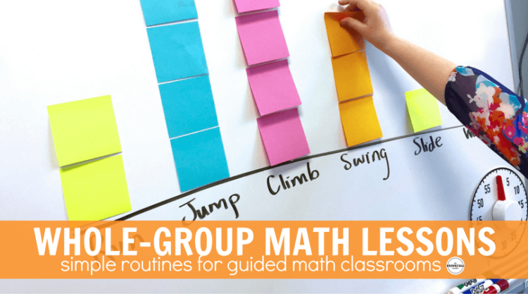 Whole-group math lessons are short, intentional lessons that anchor our learning and set the foundation for our small-group instruction during guided math.