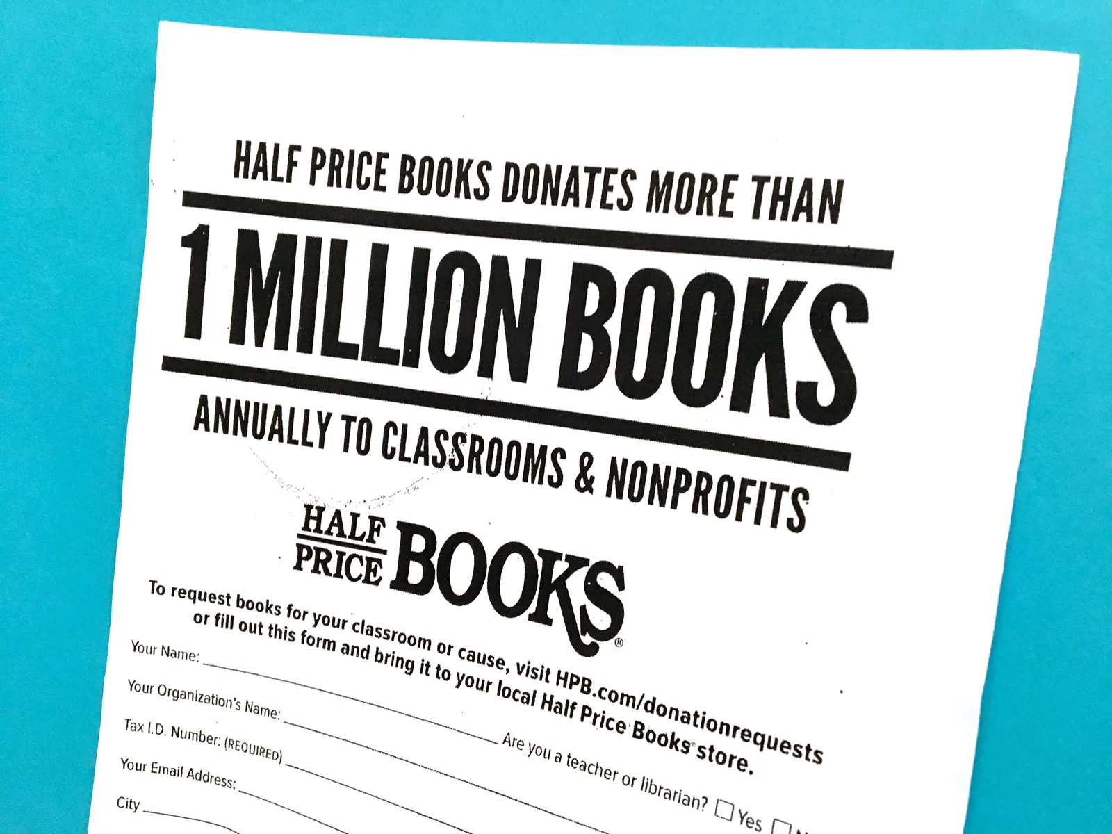 Book Donation Form