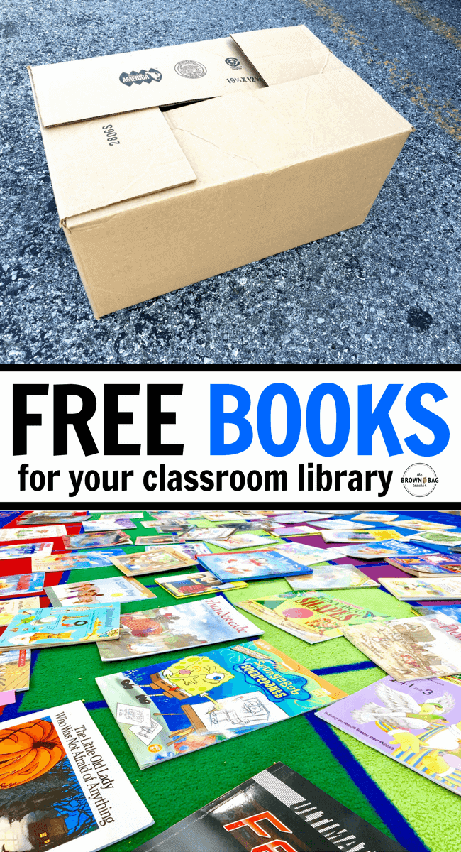Free Classroom Library Books Pin