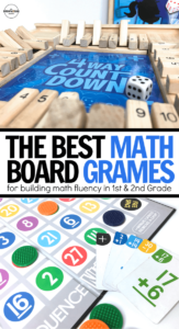 Math Board Games are a FUN way to build fluency and mental-math skills during math centers or guided math blocks. Check out these 7 games perfect for 1st and 2nd grade mathematicians!