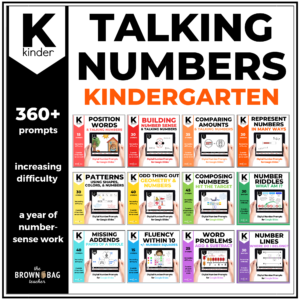 kindergarten math talks product covers