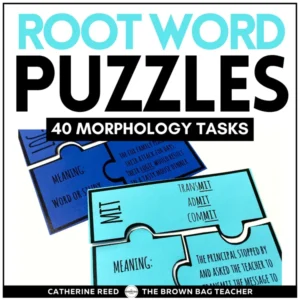 Greek and Latin Root Word Puzzles Morphology and Language Word Work Activities