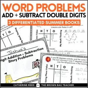 May Word Problem Mini-books: Adding & Subtracting 2-Digit Numbers within 100