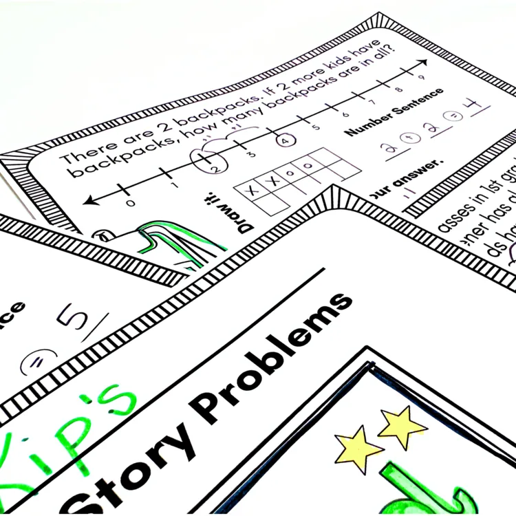 Back to School Addition Word Problem Mini-books: Joining within 5, 10, and 15