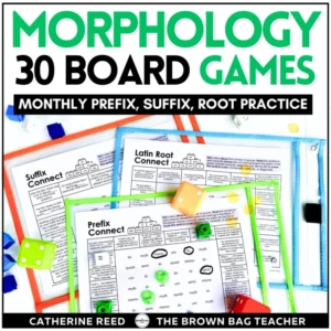 Morphology Games for Prefixes, Suffixes, and Root Words 4th-6th Grade Vocabulary