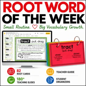Greek and Latin Roots, Affixes of the Week: Daily Morphology Root Word Practice