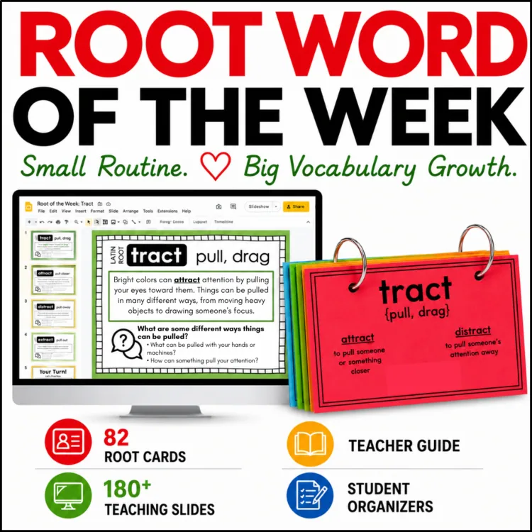 Greek and Latin Roots, Affixes of the Week: Daily Morphology Root Word Practice