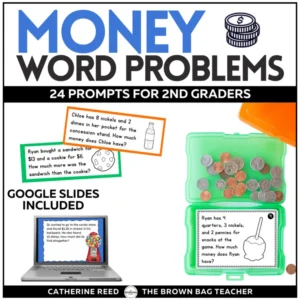 2nd Grade Money Word Problems: Adding, Subtracting, Counting Coins and Dollars