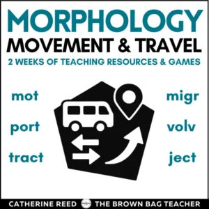Morphology: Movement & Travel Prefixes, Suffixes, Root Words Resources and Games