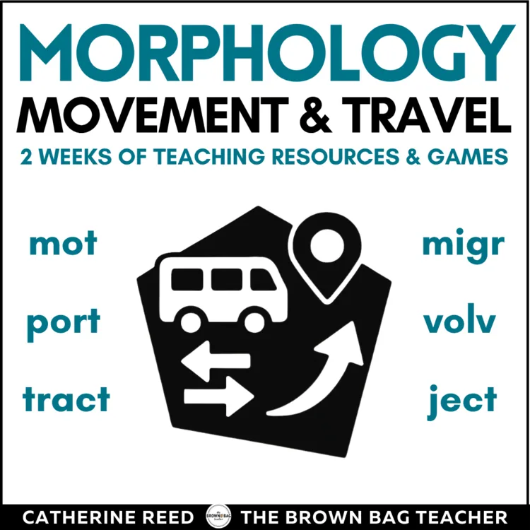 Morphology: Movement & Travel Prefixes, Suffixes, Root Words Resources and Games