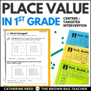 1st Grade Place Value Math Centers & Intervention, Tens & Ones, Comparing Number
