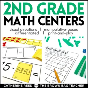 2nd Grade Math Centers: Addition Subtraction Place Value Number Sense Activities