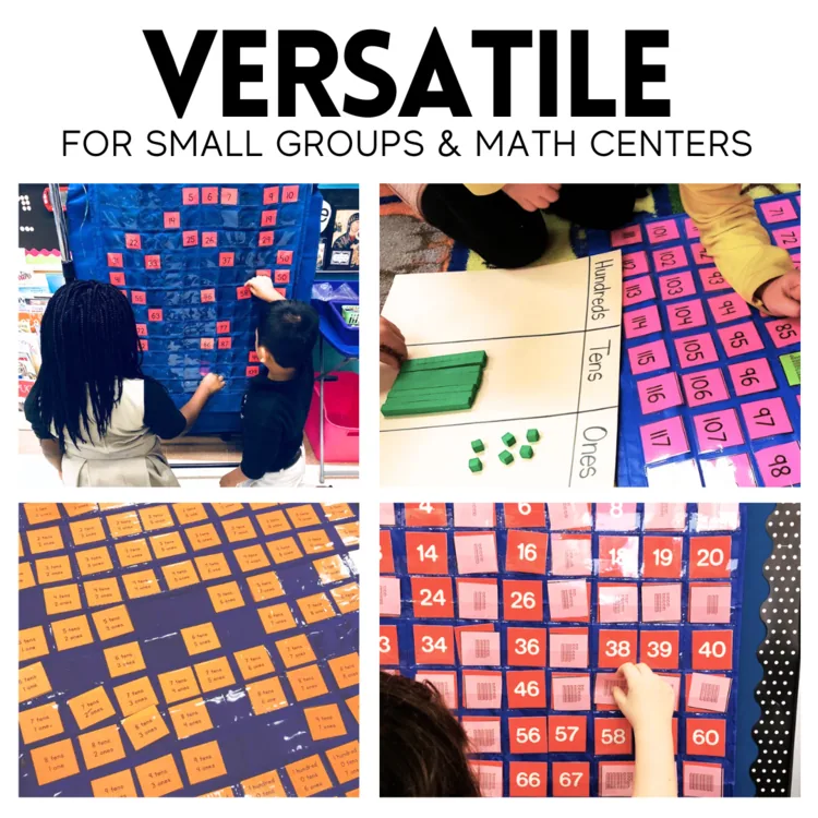 120s Chart Center: Number Sense to 120 Differentiated Pocket Chart Math Center