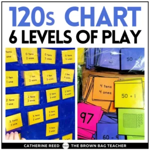 120s Chart Center: Number Sense to 120 Differentiated Pocket Chart Math Center