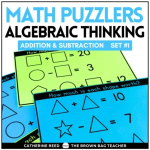 Math Logic Puzzles Set 1: 1st & 2nd Grade Algebraic Thinking & Math Enrichment