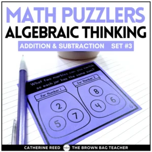 Math Brain Puzzles Set 3: 1st & 2nd Grade Enrichment for Distance Learning