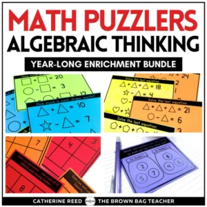 Math Logic Puzzles for 1st & 2nd Grade Enrichment Early Finisher Activities