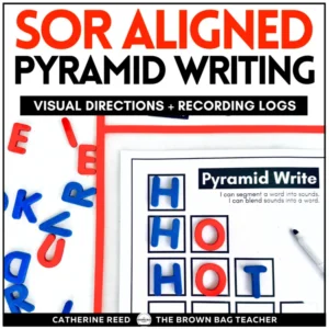 Pyramid Writing: Segmenting Sounds Word Work, Science of Reading Centers