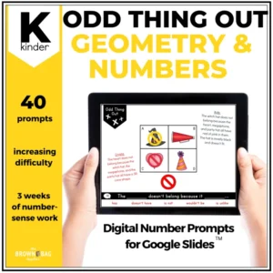 Kindergarten Odd Things Out: Skip Counting, Place Value, Number Pattern Tasks