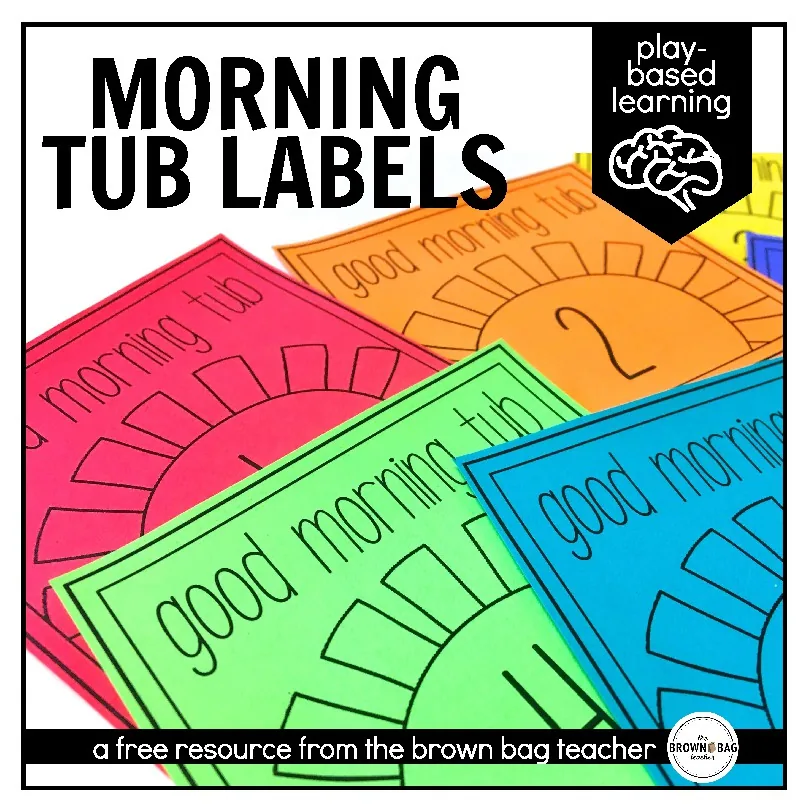Morning Tub Labels: A Morning Work Alternative