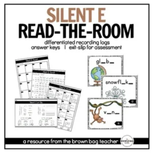 Phonics Word Work: Differentiated Read-the-Room for Silent E, Magic E, CVCe