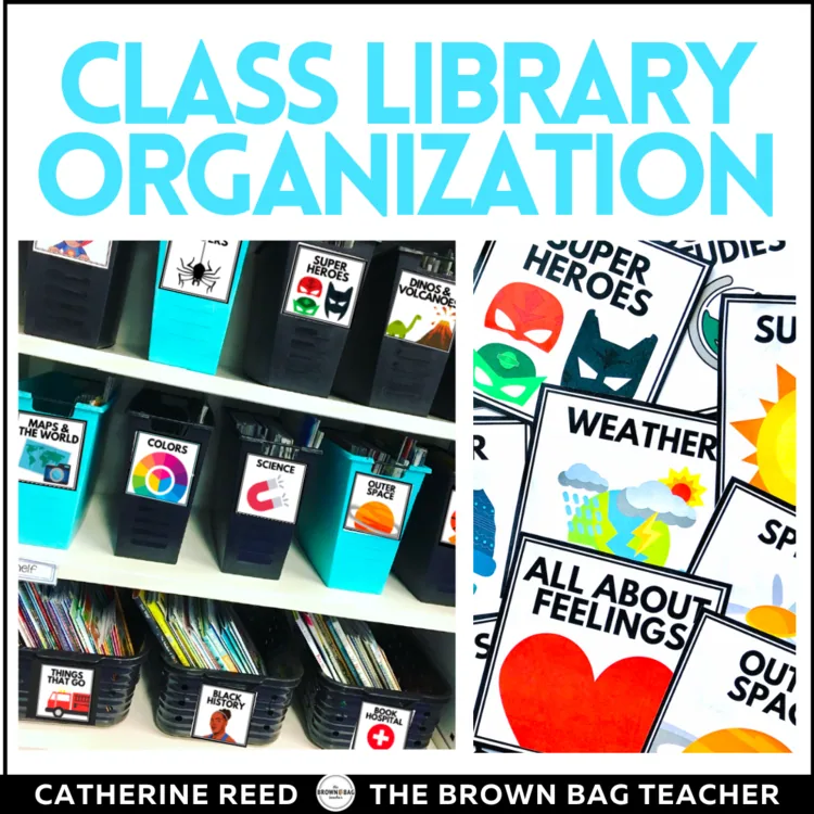 Classroom Library Book Bin Labels for Back to School | Themes and Book Levels