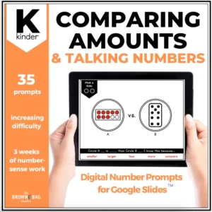 Comparing Numbers (Greater Than &Less Than): Digital Kindergarten Number Talks