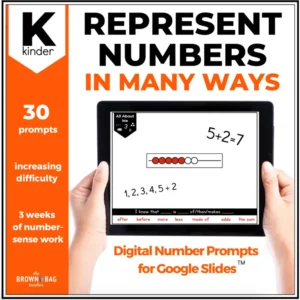 Representing Numbers 1 – 10: Kindergarten Math Number Talks (Google Slides)