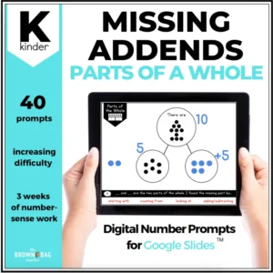 Part Part Whole: Addition & Subtraction Kindergarten Math Number Talks (Digital)