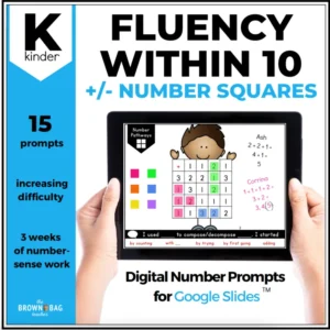 Add & Subtract within 10: Digital Number Fluency Number Talks for Kindergarten