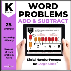Addition & Subtraction Word Problems: Kindergarten Number Talks (Digital)